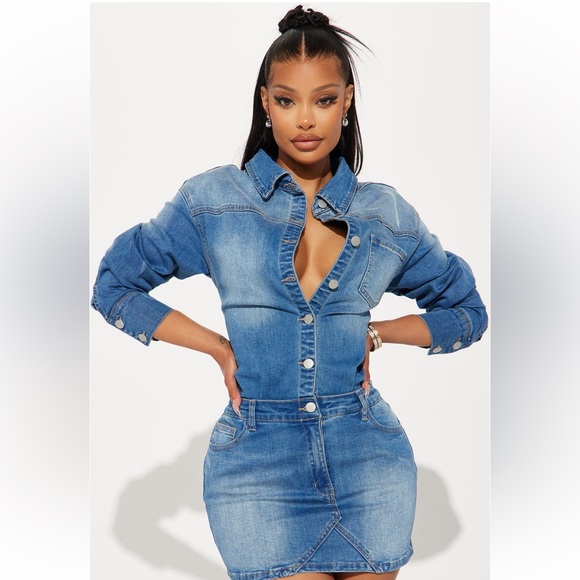 Belleville Denim Mini Dress - Picture 2 of 4